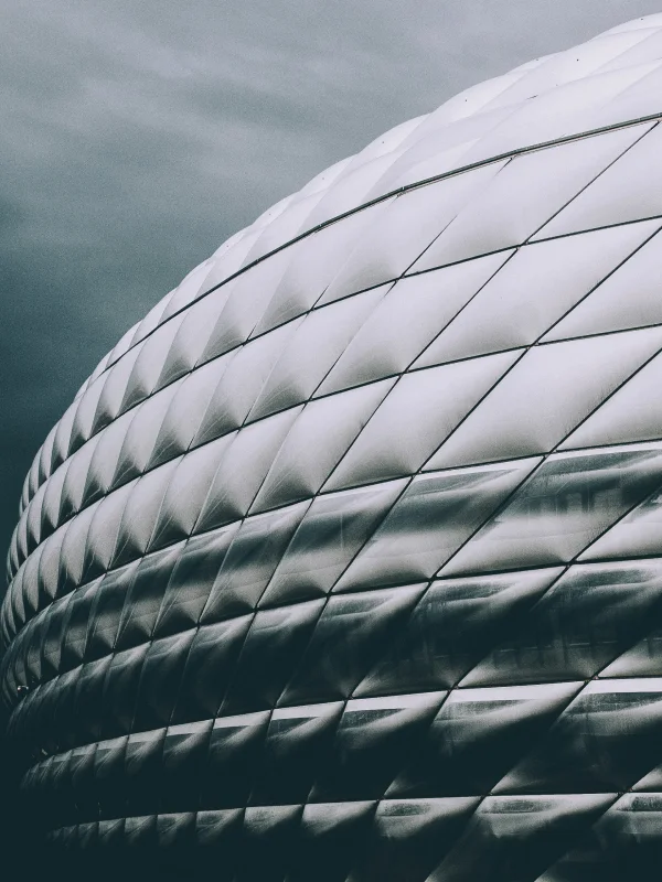 Detailaufnahme der Allianz Arena in München, Bayern