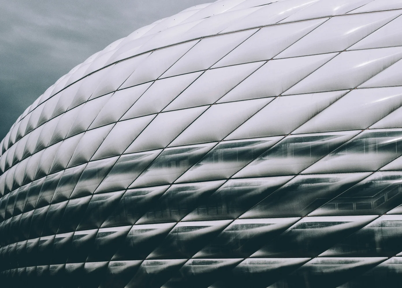Detailaufnahme der Allianz Arena in München, Bayern