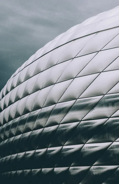 Detailaufnahme der Allianz Arena in München, Bayern